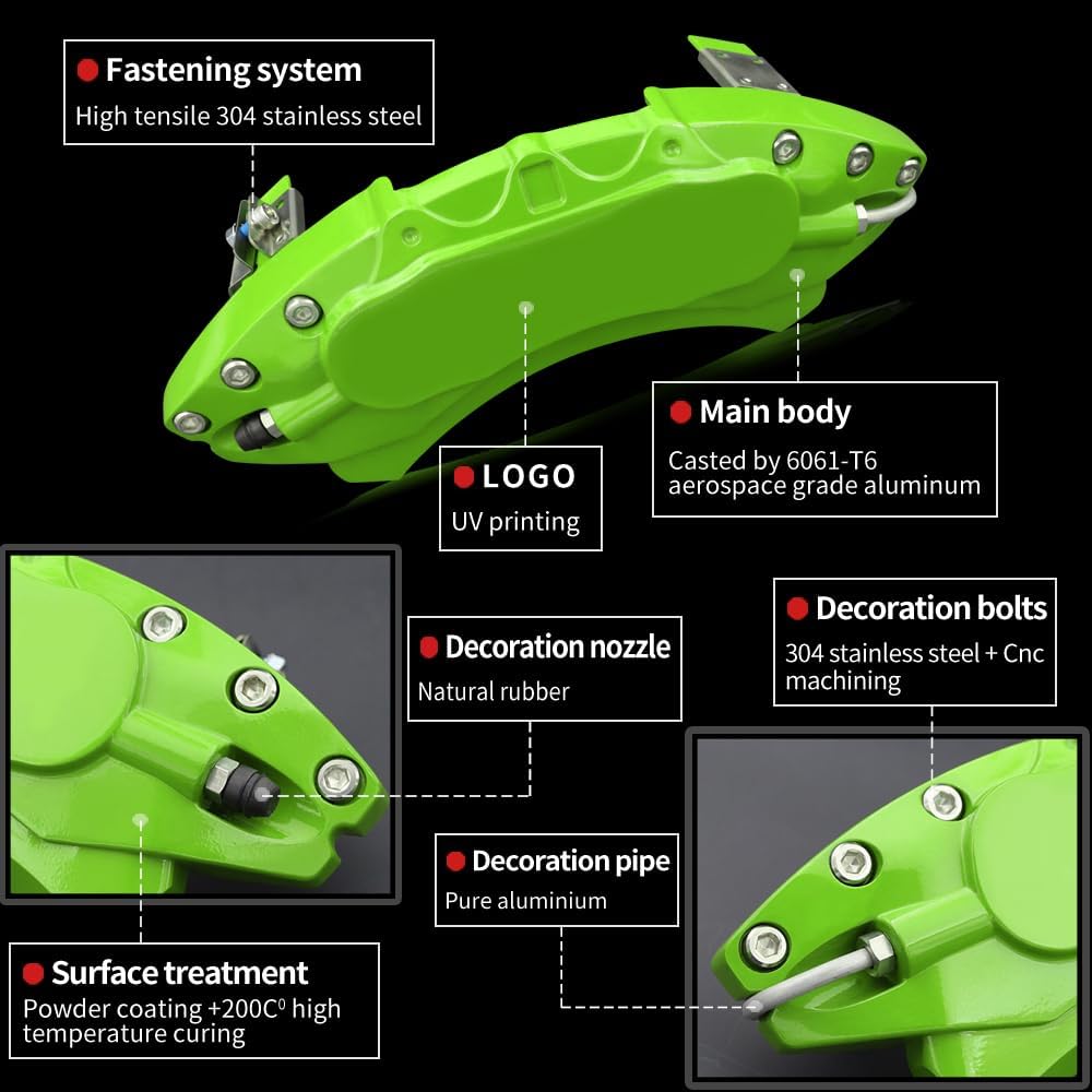 Car aluminum alloy special car special buckle screw fixed caliper cover (4PCS luxury upgrade version) - VelosoleCar aluminum alloy special car special buckle screw fixed caliper cover (4PCS luxury upgrade version)car - accessories