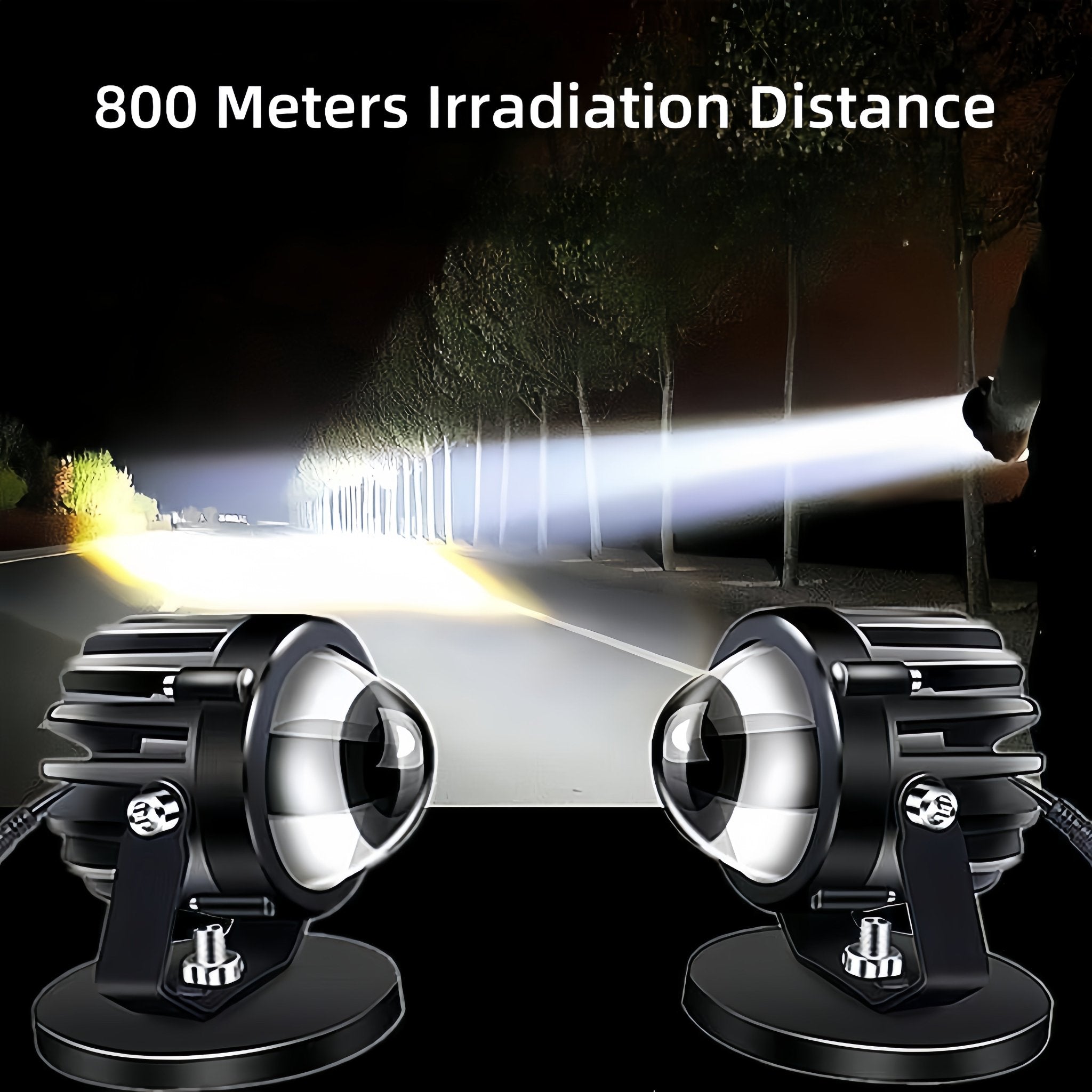 Car LED high beam laser large lens spotlight - VelosoleCar LED high beam laser large lens spotlightcar - accessories