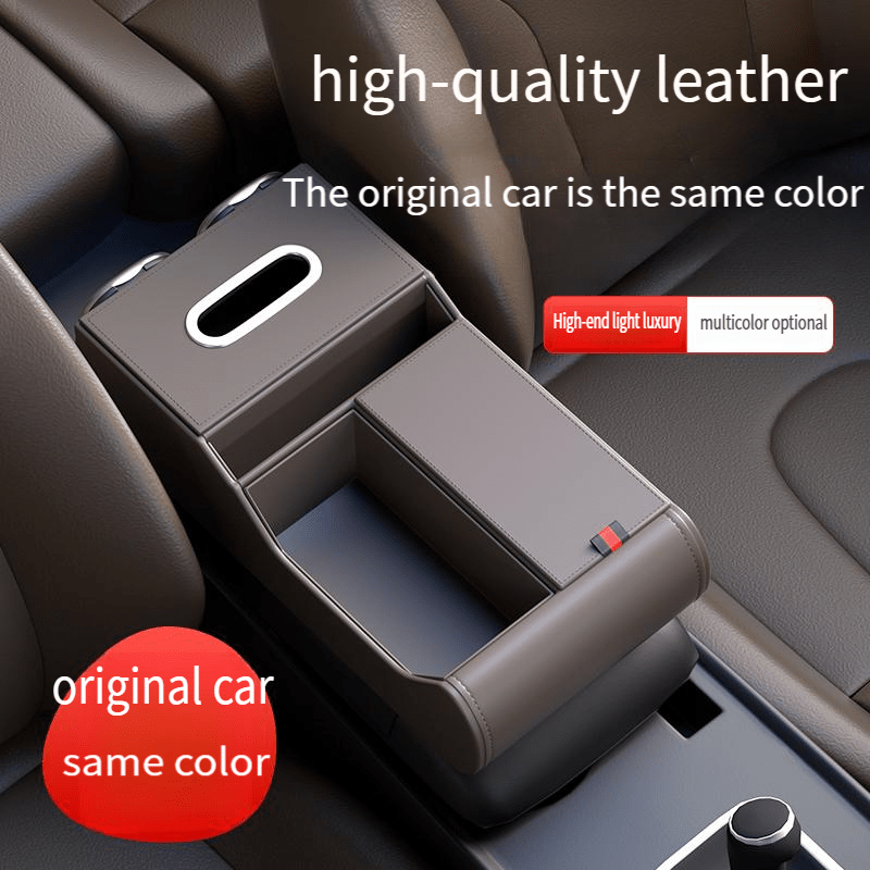High - end car central armrest box storage box double capacity folding double cup holder car armrest box tissue box - VelosoleHigh - end car central armrest box storage box double capacity folding double cup holder car armrest box tissue boxcar - accessories