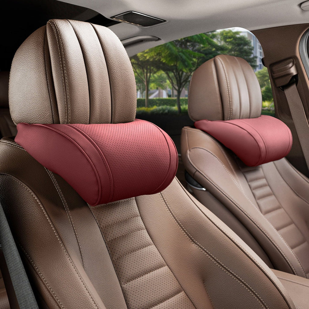 Luxury leather custom car headrest, car neck pillow, car seat lumbar cushion - VelosoleLuxury leather custom car headrest, car neck pillow, car seat lumbar cushioncar - accessories